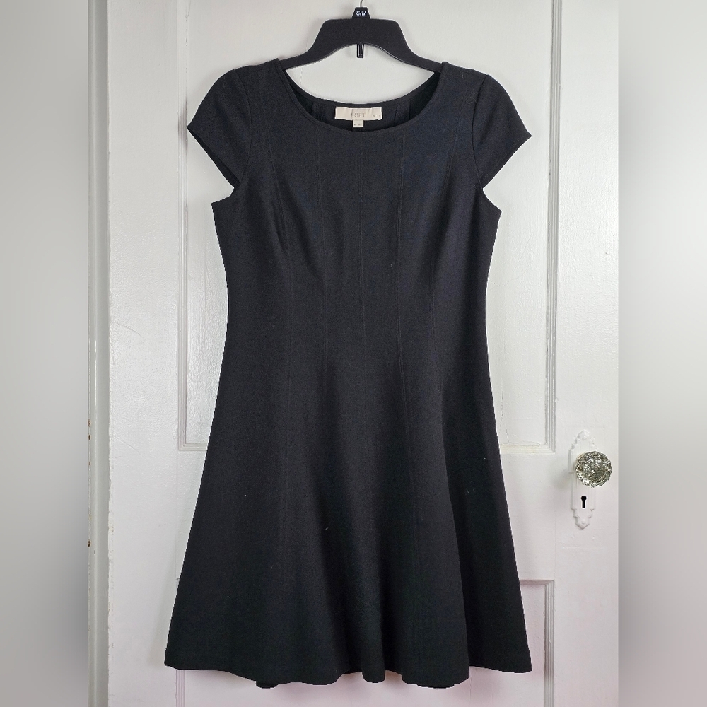 LOFT Black Knit Dress 6P